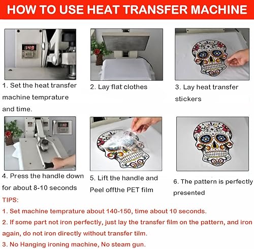 Miniatura 5 de 9 piezas de transferencia para planchar de Halloween para decoración de parches de vinilo de transferencia de calor para ropa, camisetas, fantasma,