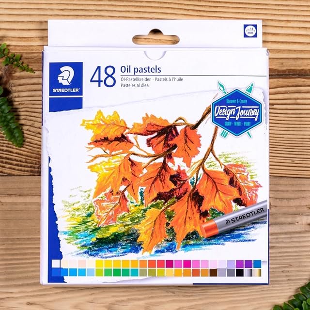 Foto 2 de 3 de STAEDTLER Karat 2420 C48 - Ceras de pastel al óleo, 48 pasteles al óleo de colores brillantes variados