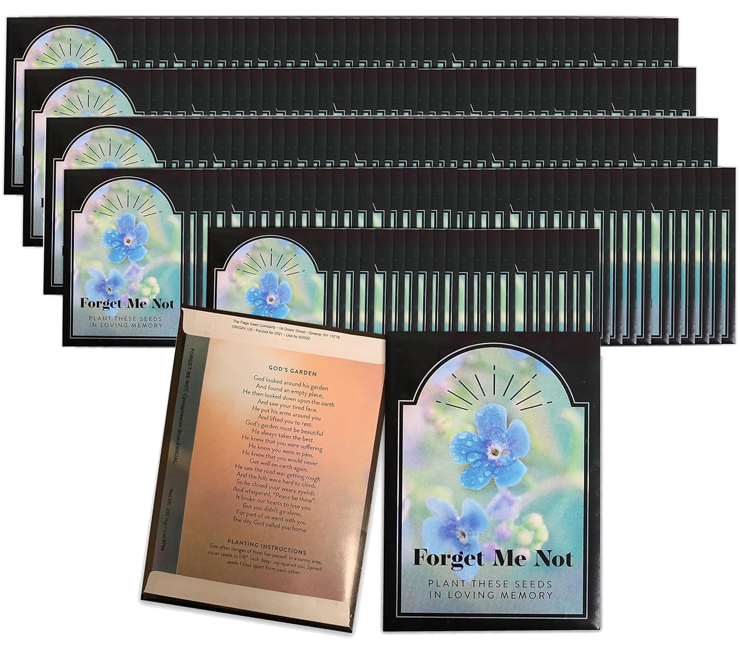 Funeral Favors Forget Me Not Bulk Seed Packets