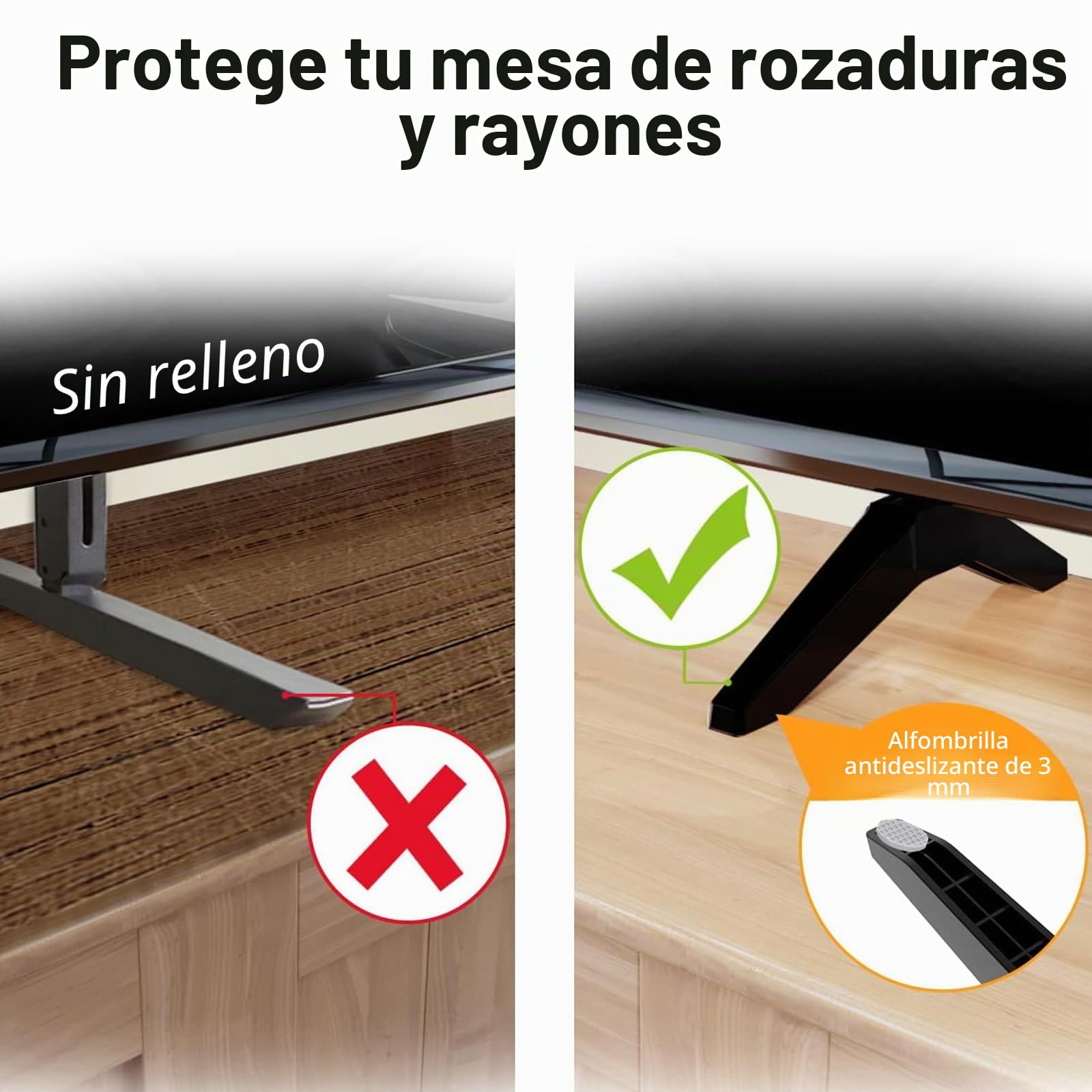 Patas de Soporte para LG Smart TV 43 Pulgadas 4K - Compatible con Modelos 43UM7300AUE, 43UK6500AUA, 43UK6090PUA, 43UK6200PUA - Soporte de Mesa con Tornillos, Fácil de Instalar