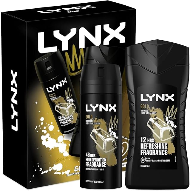 Lynx Gold Bodyspray and Bodywash Gift Set, 2 Pieces
