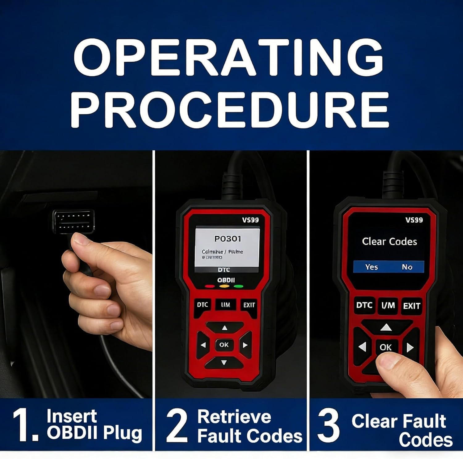 Step 1: Insert OBDII Plug