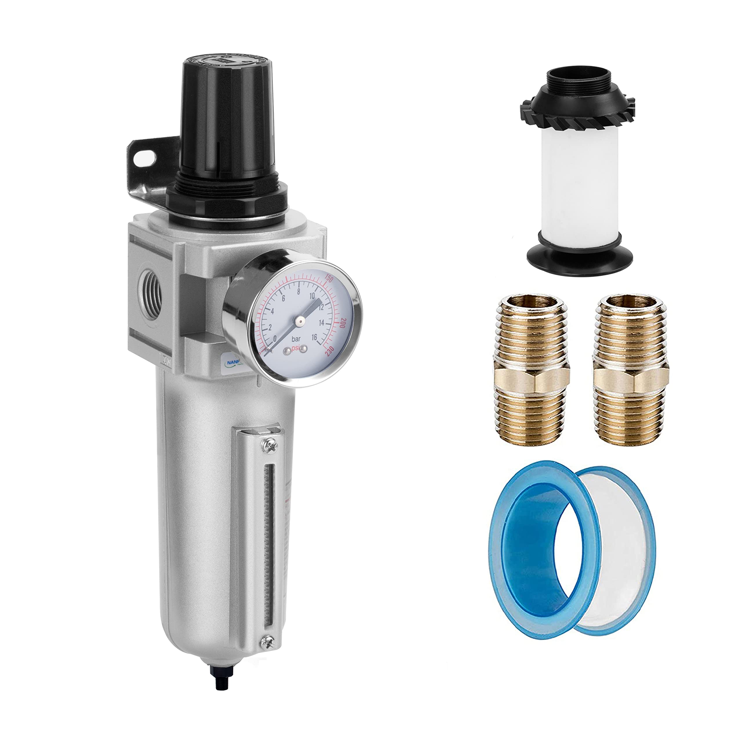 NANPU Industrial Grade Heavy Duty Particulate Filter & Air Regulator