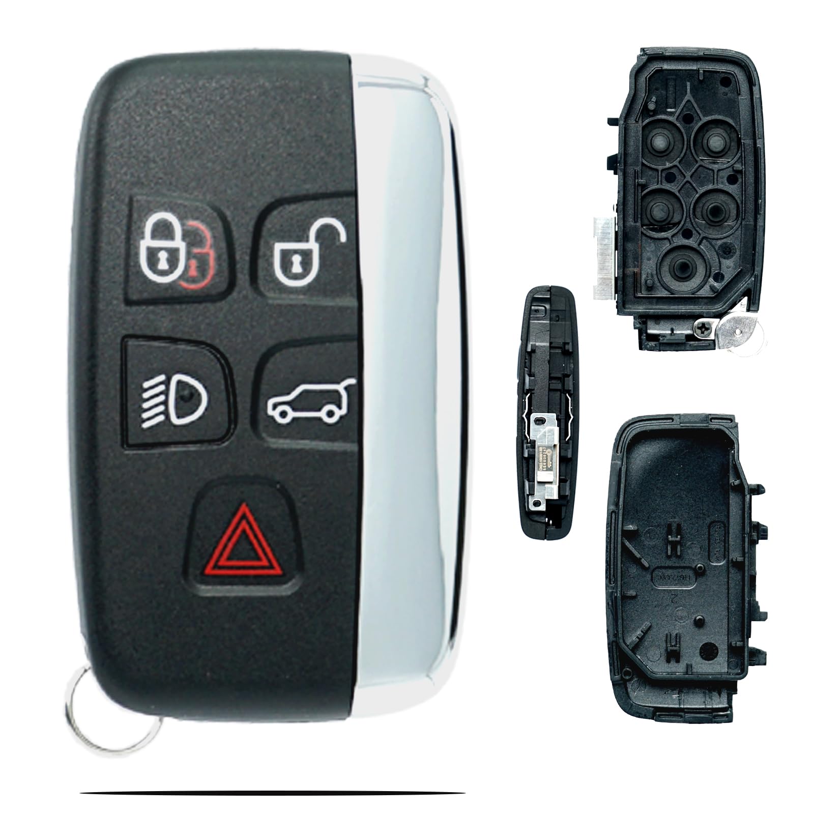 Guscio Chiave Ricambio 3 Tasti Per Land Rover E Jaguar | Include Cacciavite E Portachiavi | 2010-2019 | Sostituisce KOBJTF10A