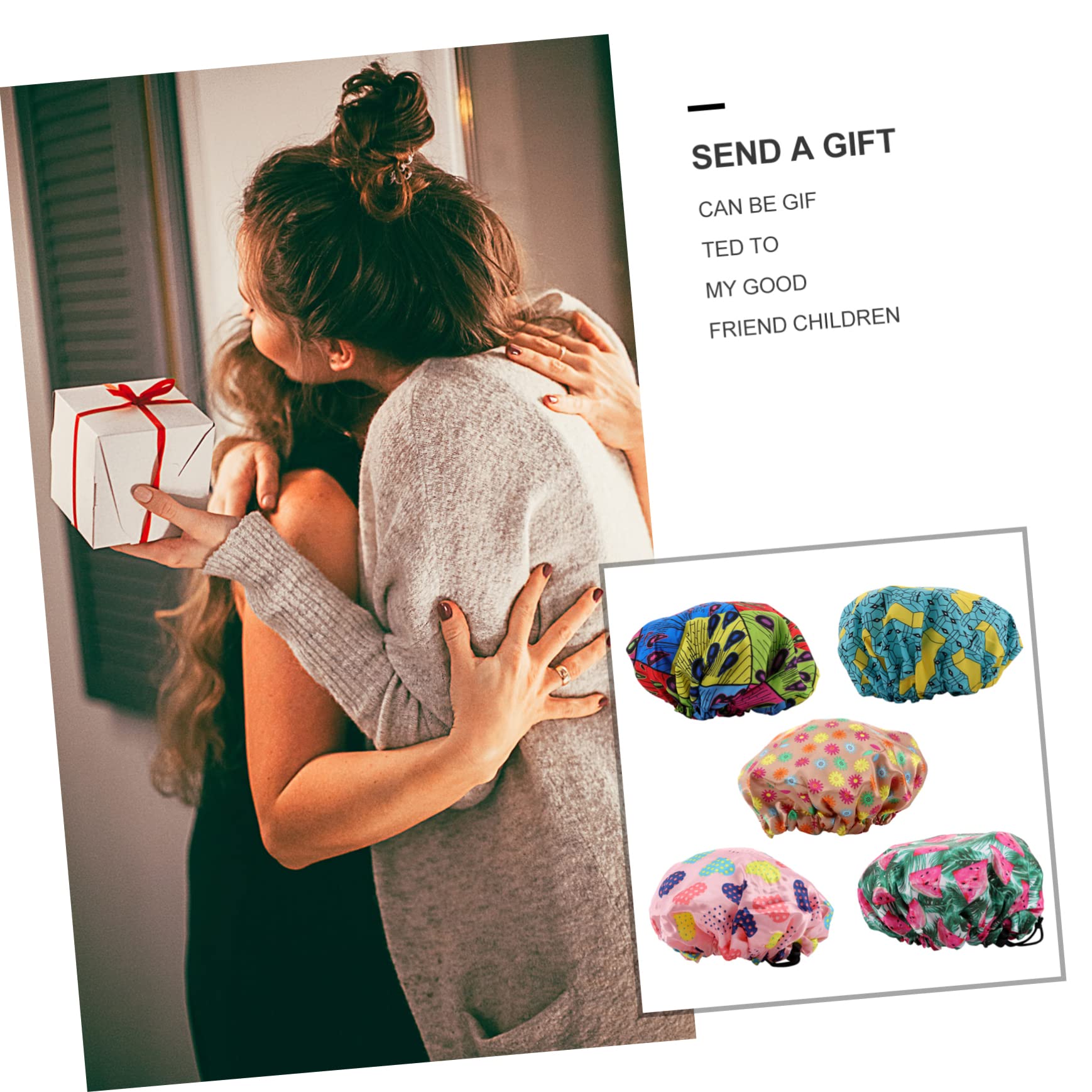 FRCOLOR 2 Sets Verstellbare Duschhaube für Jungen und Mädchen und Erwachsene Robustes Badehauben-design Bequeme Passform für Die Haarpflege Im Badezimmer 5 Stück