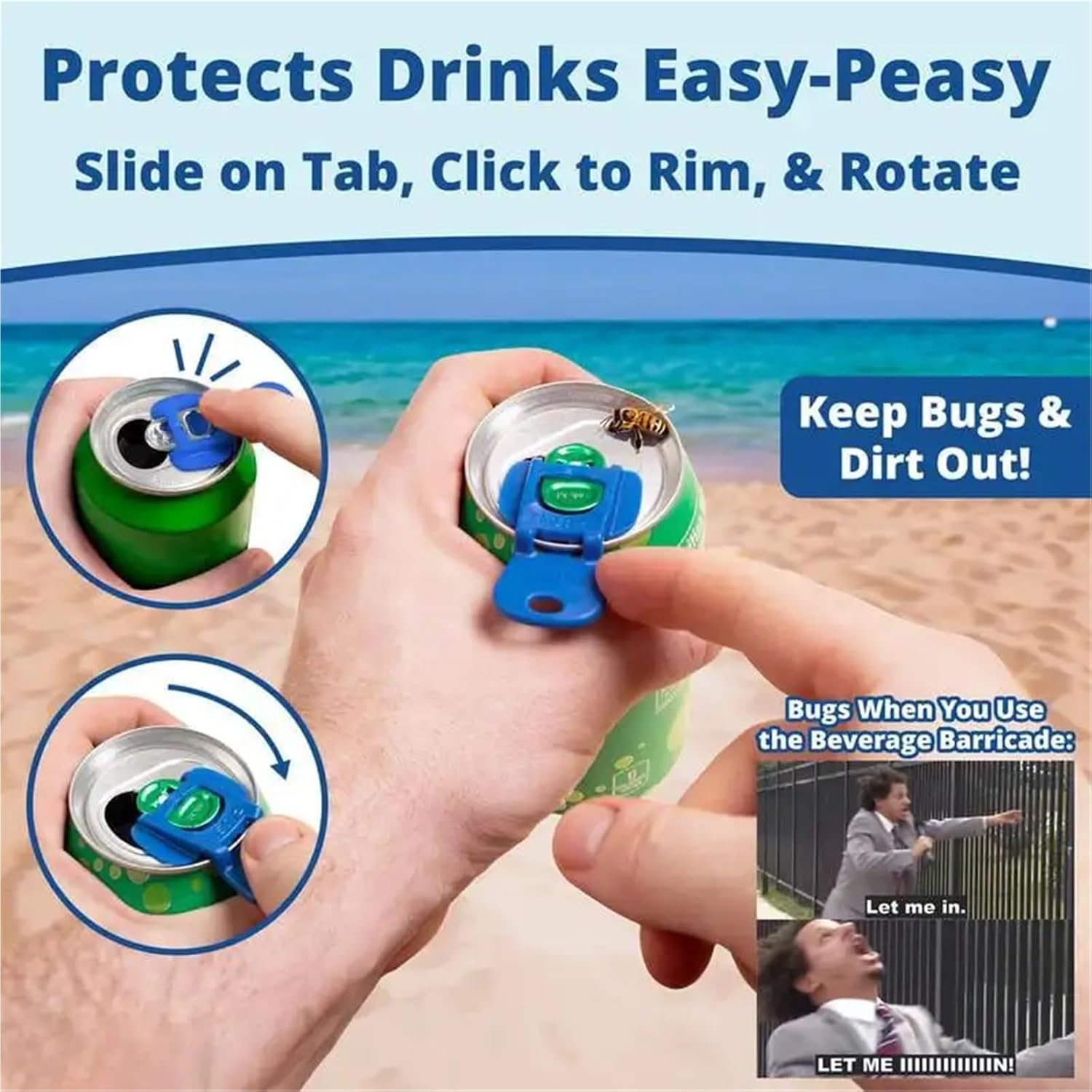 60PCS Easy Tab Opener&Drink Protector Coke Beverage Can Plastic Simple Bottle Sealing Dustproof To Pull