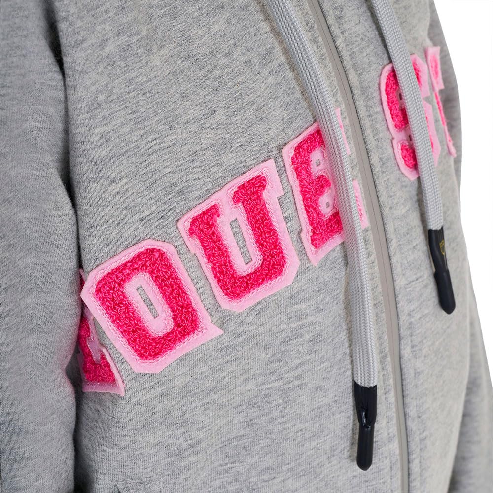 Felpa unisex per bambini con cappuccio e full zip in morbido e fresco cotone con scritta effetto spugna 12 anni