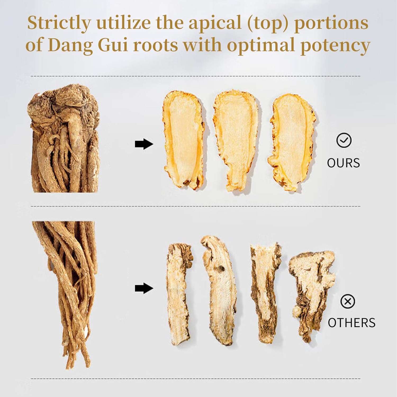 Wanhua Hall Dang Gui Tea Dong Quai Angelica Sinensis Slice Natural Herbal Tea Chinese Dried Herbs No Additives Sulfur Free 当归 當歸7.05oz/200g - Image 2