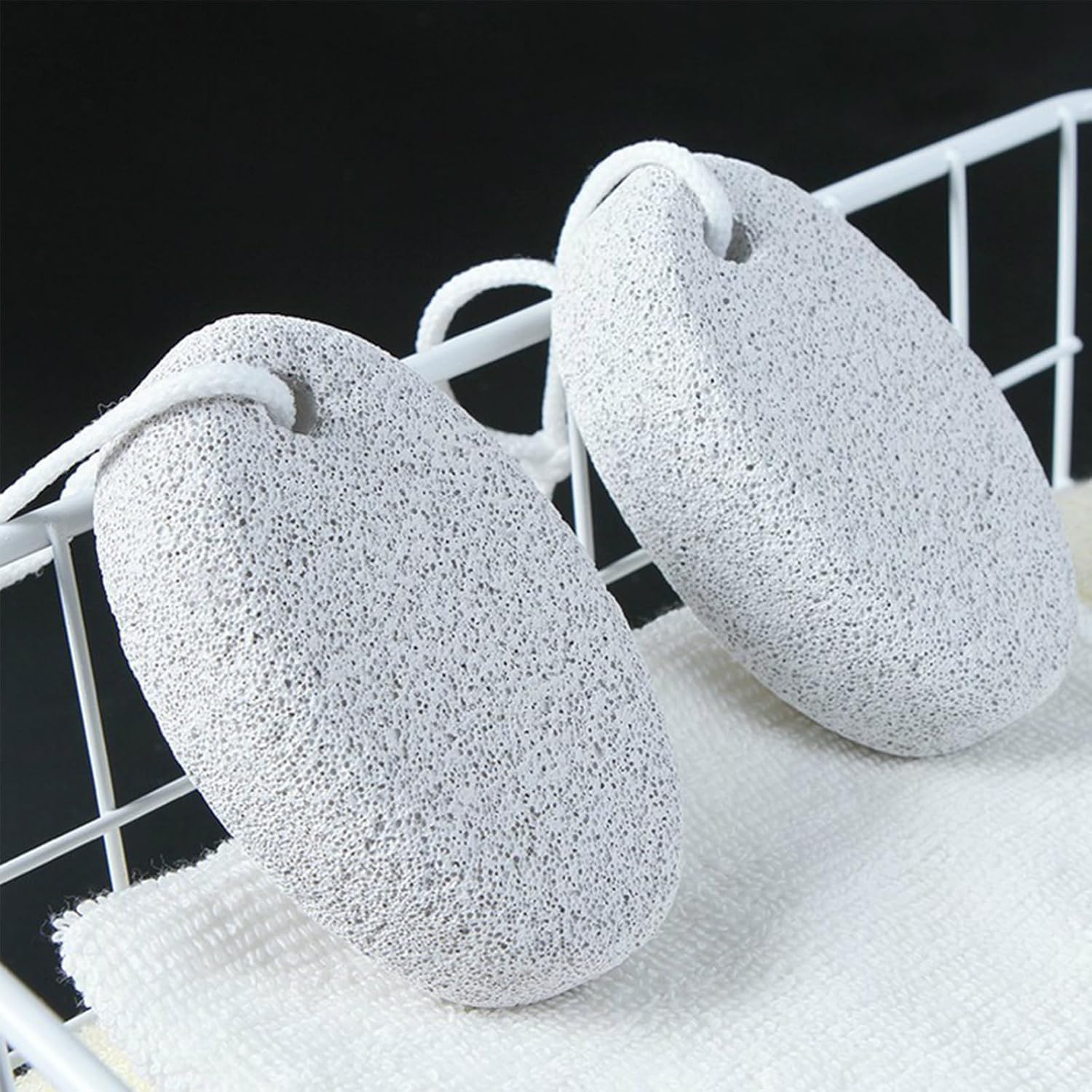 Piedra Pómez Natural para Pies 2 Piezas, Piedra Pómez para Pies y Manos Removedor de Piel Dura, Exfoliante de Pies para Eliminar Piel Muerta Pedicura Herramienta de Exfoliación Salud Cuidado de los Pi