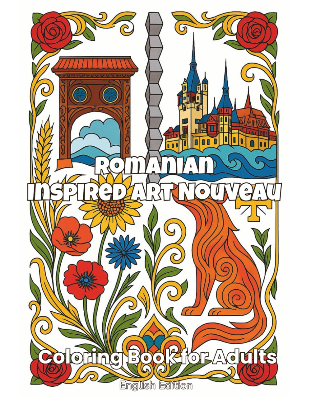 Romanian Inspired Art Nouveau (English Edition): A Relaxing Adult Coloring Book Inspired by the Culture, Symbols, and National Heritage of Romania — ... – Art Nouveau Nations Collection)