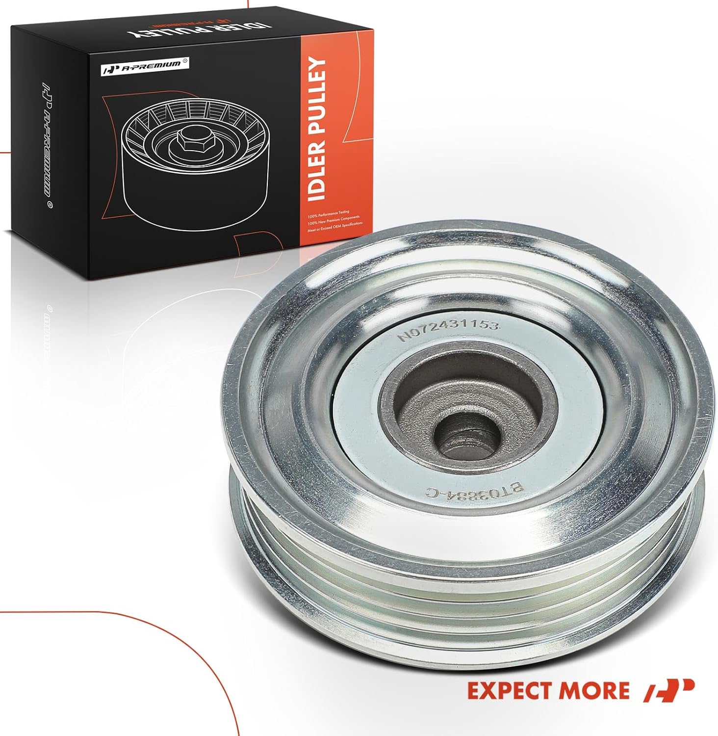 A-Premium Belt Idler Pulley Compatible with Mitsubishi Montero 1994-2000, Montero Sport 1997-2004, 3.0L 3.5L