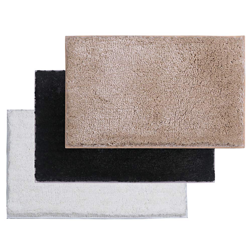 Tapis de bain en chenille microfibre absorbant lavable pour sol de salle de bains