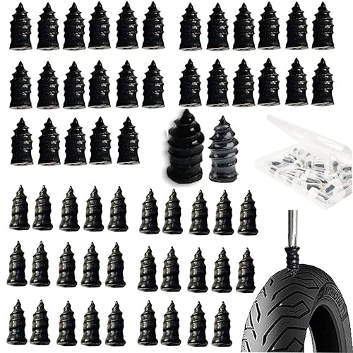 60 piezas de clavos de goma para reparación de neumáticos, reparación de neumáticos de uñas, tornillos de goma, herramienta rápida de reparación de