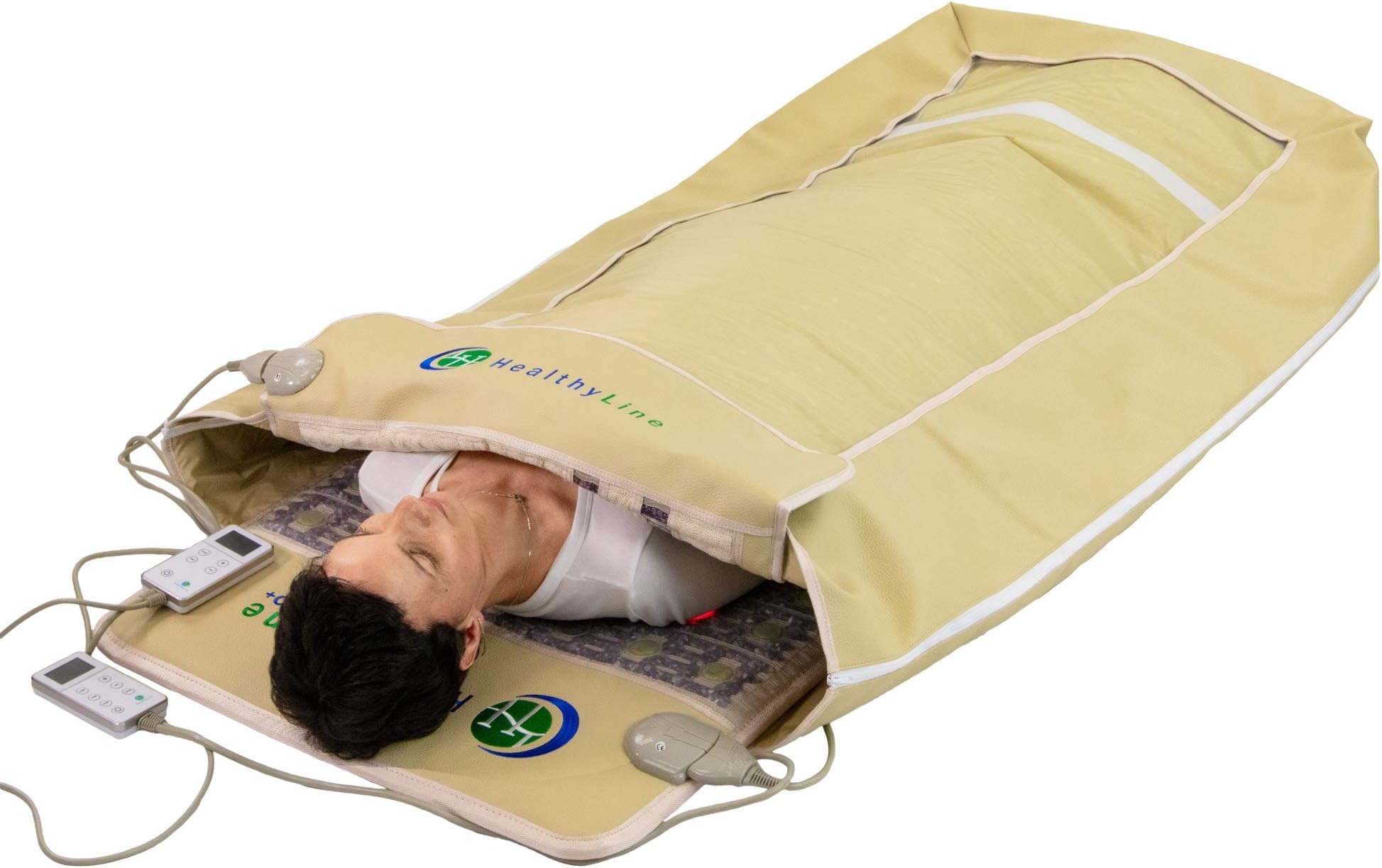 Far Infrared Gemstone Full Body Sauna Wrap - All Around Personal Heating Mats with 5 Natural Therapies for Wellness and Recovery - 72" x 24"