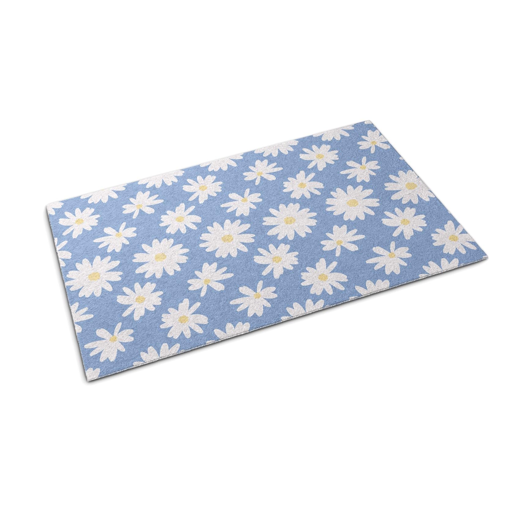 Paillasson 150x100cm grand tapis d'accueil antidérapant de sol à motif floral pour la maison