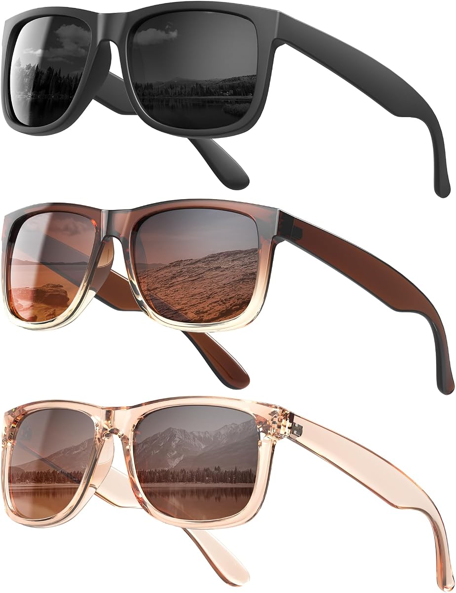 KALIYADI Gafas de sol polarizadas para mujer: Gafas de sol retro de moda con protección UV400 para conducir viajes