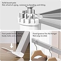 Vista 4 de Estante de secado de ropa,Tendedero de ropa,Estante de secado de lavandería,Pie de piso,16 postes de aluminio,Plegable,Plegable,Estante