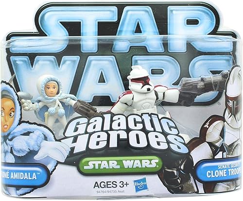 Miniatura 1 de Star Wars Galactic Heroes 2010 Padme & Senate Security Clon Trooper Figura de acción 2 unidades