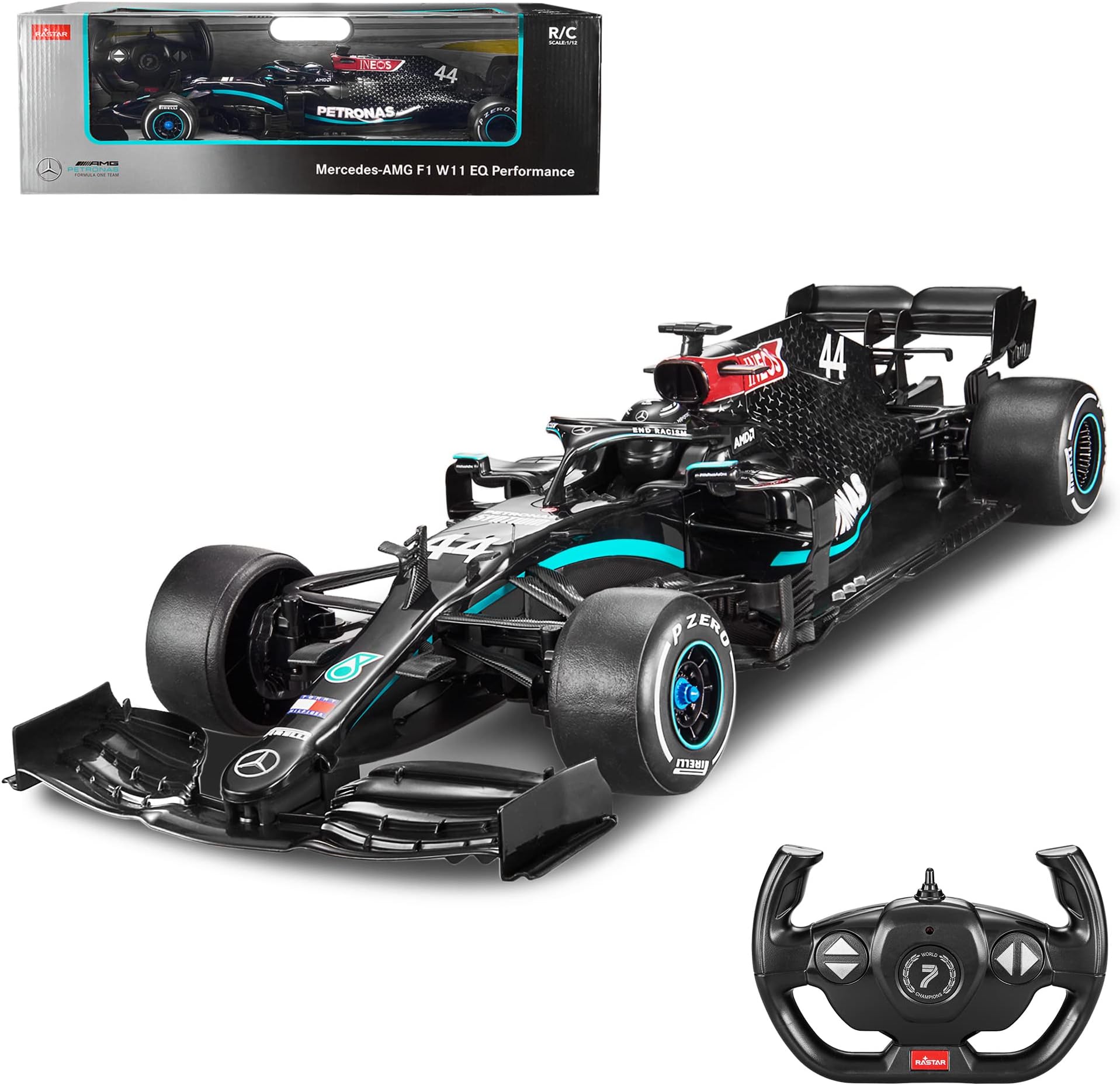 RASTAR RC Car 1/12 Scale 2.4Ghz Mercedes-AMG F1 W11 EQ Performance Officially Licensed RC Series Radio Remote Control Car
