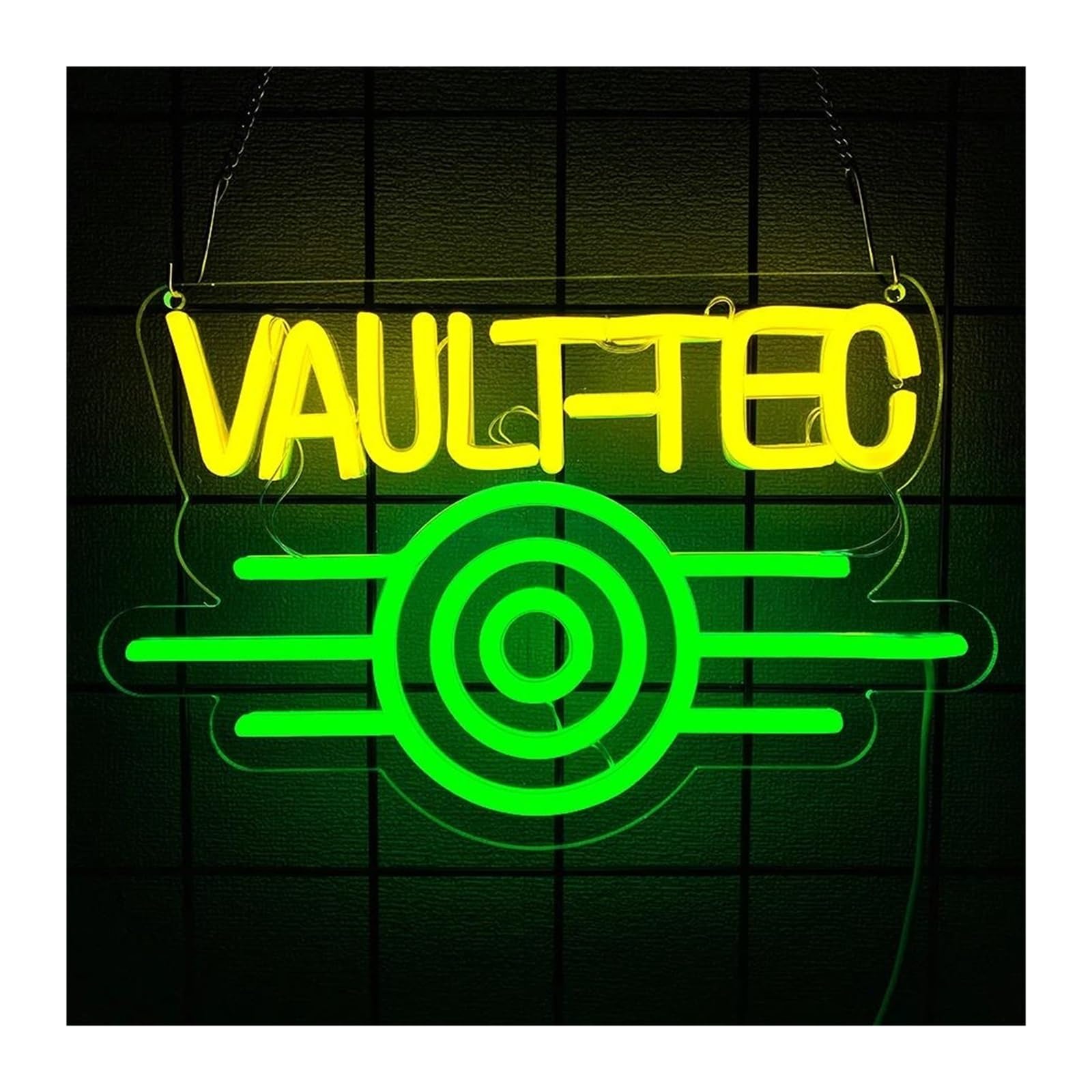 SHOUXI Sign Lamp Vault-Tec Neon Signs for Wall Decor,Shelter Gamer Man Cave Game Room Bedroom Party USB Powered Lamps 31cmх20cm