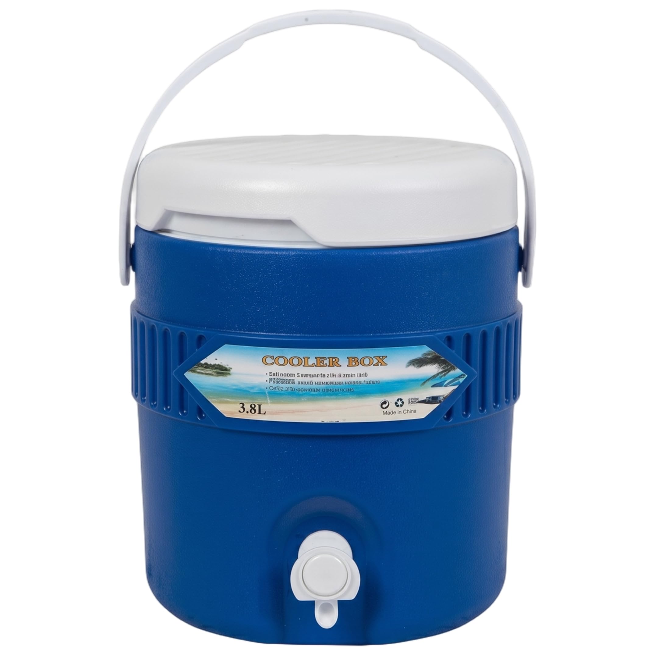 Lcarege Cooler With Spout, 1 Gallon Portable Sports Cooler Water Dispenser, Leakproof Water Jug Coolers With Lid and Handle, Blue