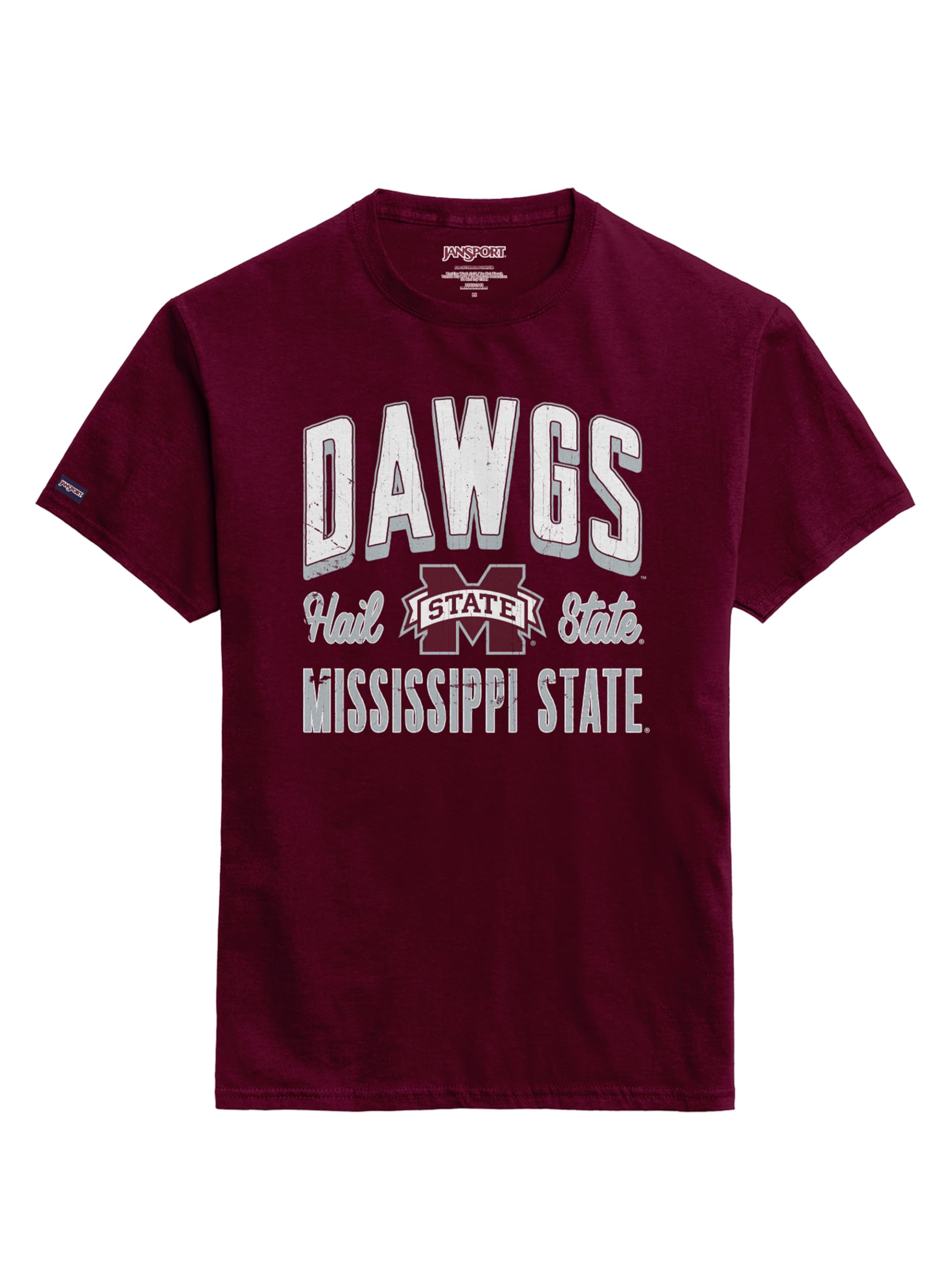 JanSport NCAA Officially Licensed Campus Short Sleeve T Shirt for Men, Soft &amp; Breathable Pre-Shrunk Cotton Crewneck T Shirt