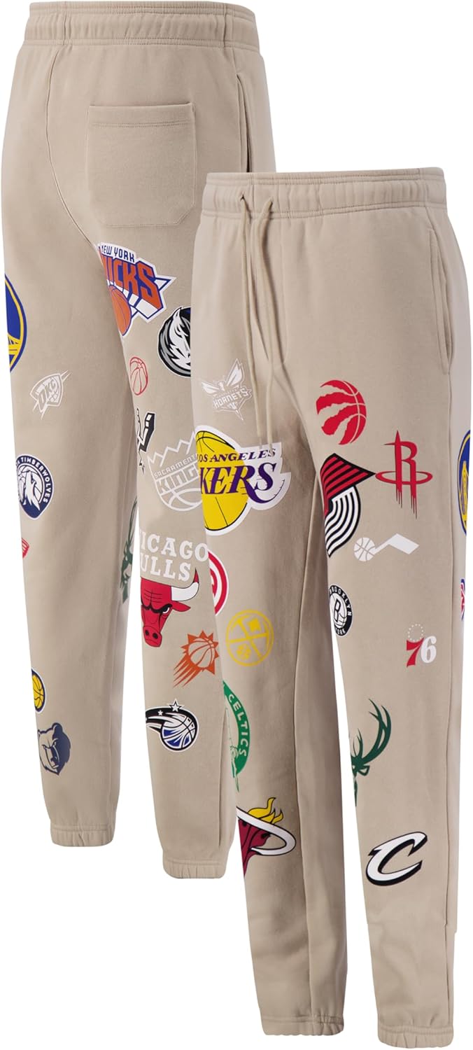 Ultra Game Men's NBA Official Super Soft Multi-Team Jogger Sweatpants