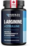 L-Arginine & Supplément L-Citrulline , Stimina, Endurance, Workout & Soutien à la performance pour les hommes 590 mg L Arginine + L Citrulline 266 mg=Fabriqué au Canada 3rd-Party Testé 120 Pilules à oxyde nitrique