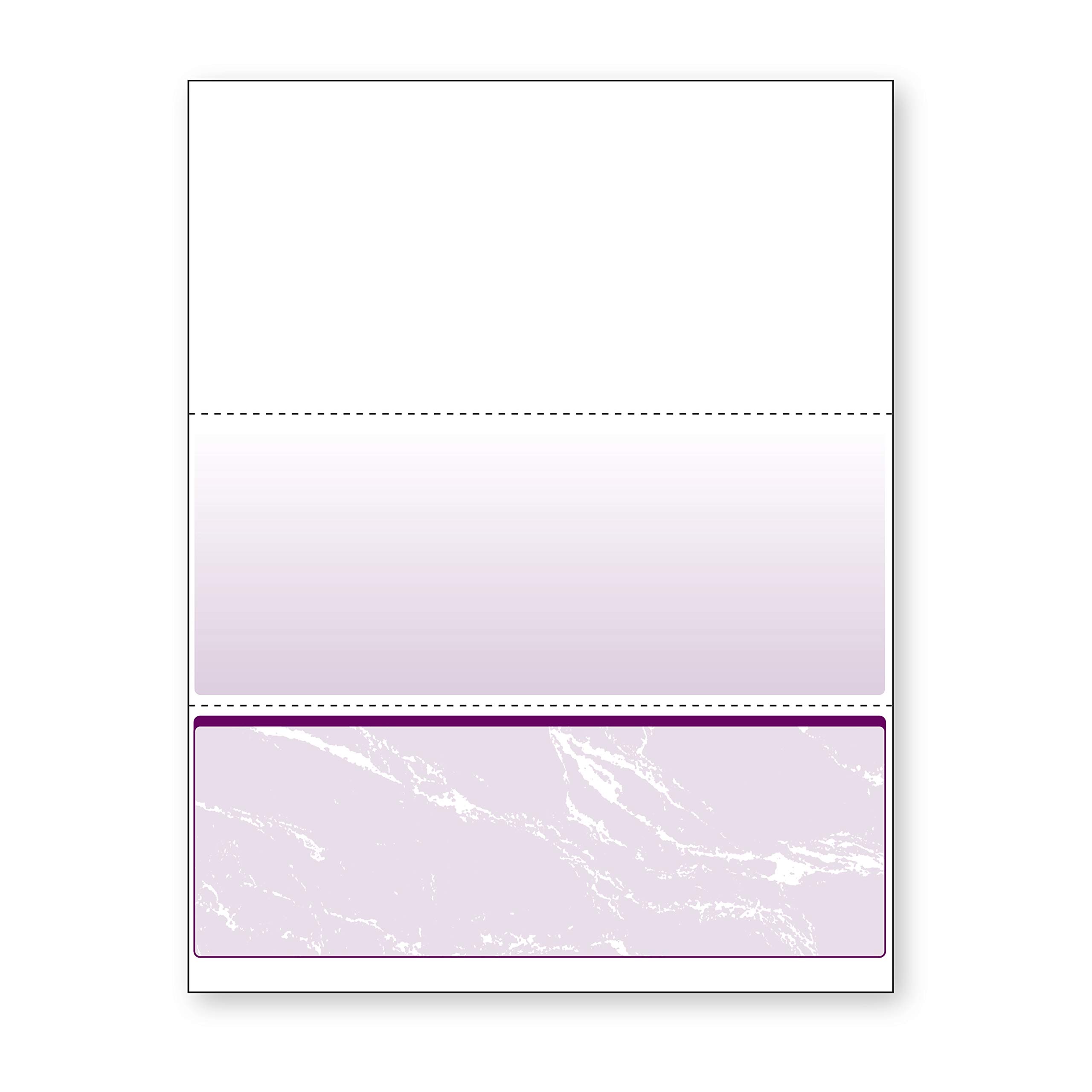 DocuGard Purple Marble Bottom Check, 8.5 x 11 Inches, 24 lb, 500 Sheets, 1 Check Per Sheet (04523)