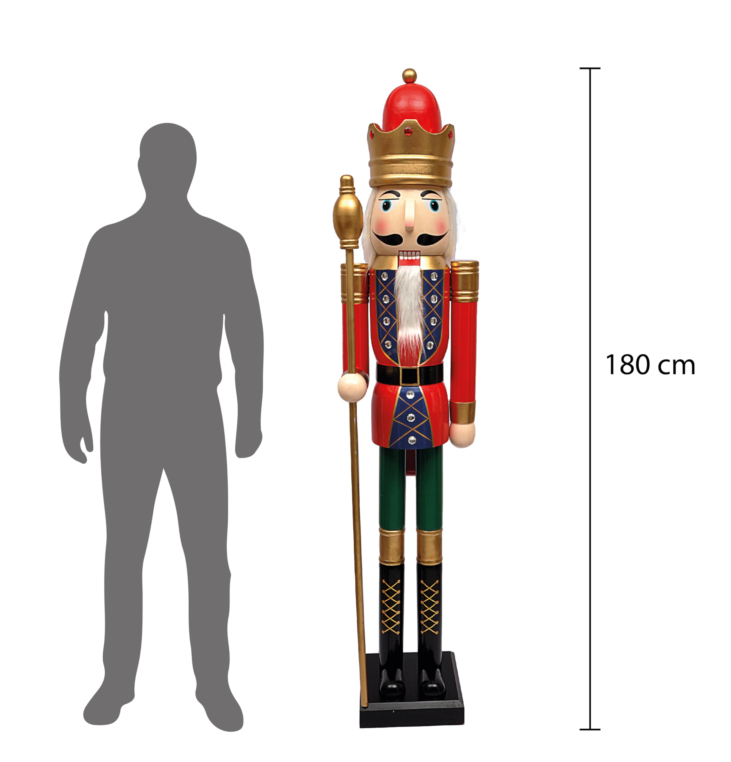Schiaccianoci Natale Soldatino Maxi (180cm) Decorazione in Legno