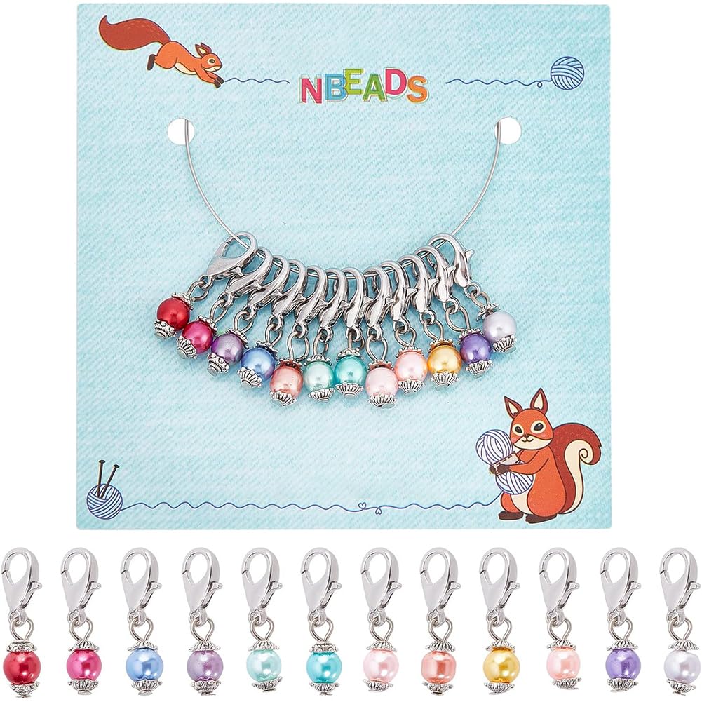 PLIGREAT 12 Pcs Colorful Duck Stitch Markers Cute 3D Swimming Duck Crochet Stitch Marker Charms With Removable Lobster Clasp Locking Knitting Markers For Weaving Sewing Quilting Jewelry Making
