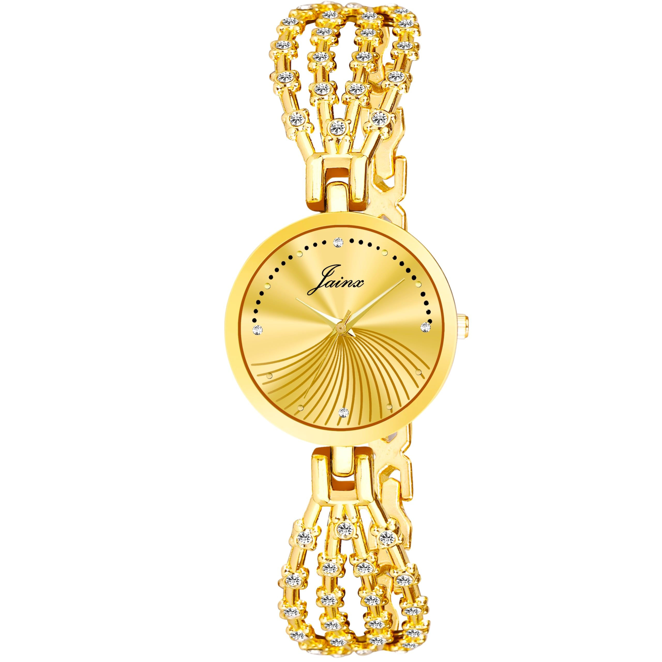 jainx Golden Bracelet Metal Chain Analog Wrist Watch for Women - JW8537 (B0C94P8WWZ) Amazon Price History, Amazon Price Tracker