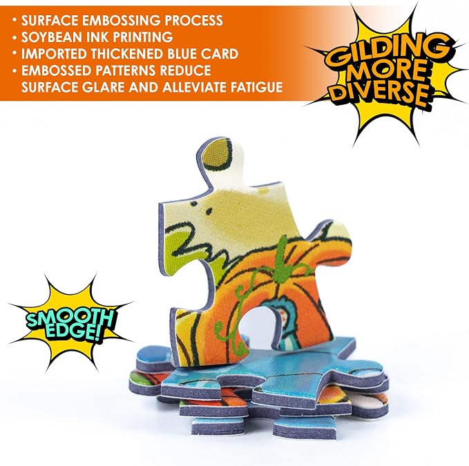 Puzzle MOMIBOOK 1000 piezas Halloween Pumpkin Battle miniatura 5