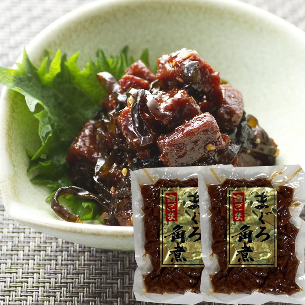 Amazon | 本場 静岡県 焼津 金ごま まぐろ 角煮 100g 2袋 | ミツワ酒販