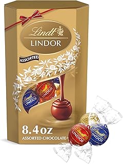Lindt LINDOR Assorted Chocolate Candy Truffles Gift Box, 8.4 oz.