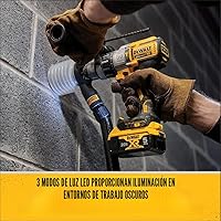 Vista 5 de DEWALT Taladro de martillo inalámbrico MAX XR de 20 V, sin escobillas, resistente de 1/2 pulgada, 3 velocidades, solo herramienta (DCD996B)