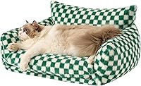 Vista 16 de Hollypet Cama para gatos, mullida, multifuncional, de doble capa, suave para mascotas, sofá ortopédico para gatos y perros pequeños, color rosa
