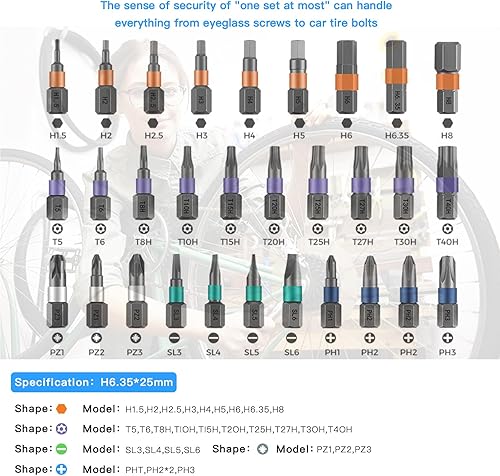 Miniatura 3 de Juego de destornilladores magnéticos 42 en 1 con 40 puntas de aleación S2, mango giratorio desmontable, kit de herramientas de reparación portátil