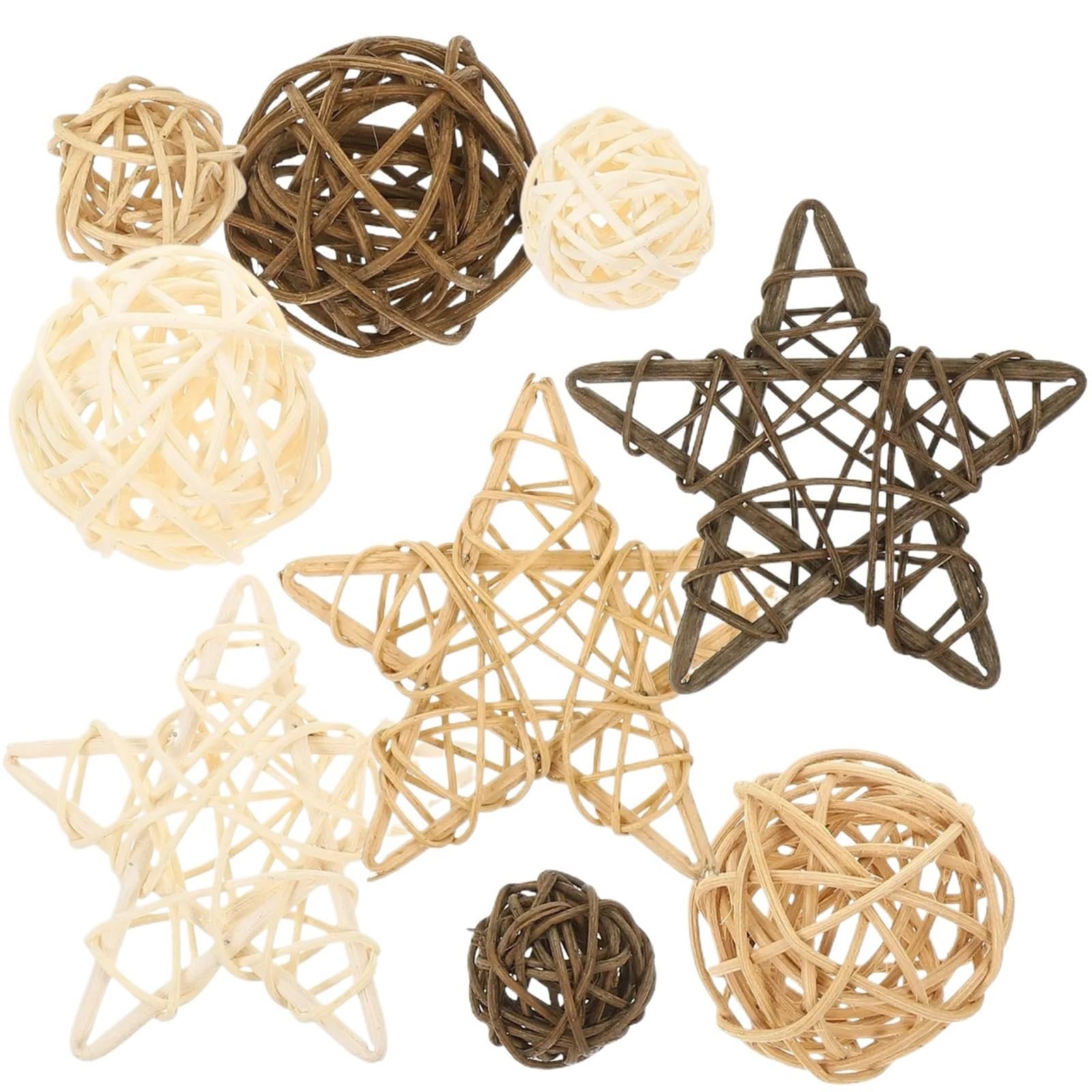 ZUXWUX 9Pcs Lightweight Rattan Balls For Centerpiece Photo Prop Decor