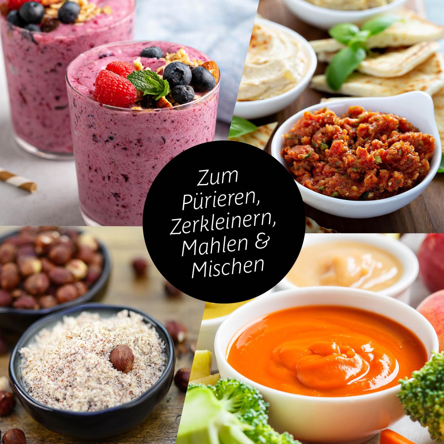 GOURMETmaxx Mr. Magic Power Pro Mixer 400 Watt | Smoothie Maker mit to go Deckel | Standmixer mit Mixbecher & Frischhaltedeckel zum Aufbewahren | Blender mit Zubehörset L für Shakes, Smoothies etc.