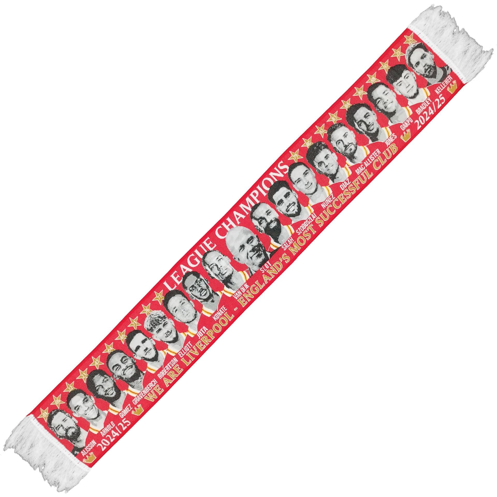 Liverpool Champions Scarf 20 Times Squad HD 2024-2025