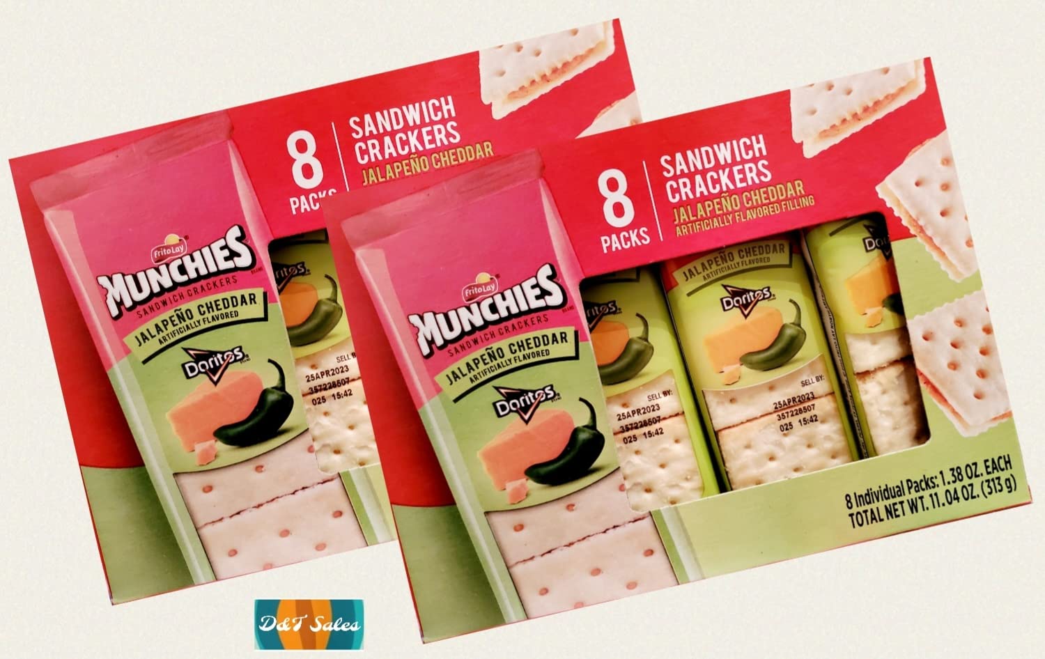 Frito Lay Munchies Jalapeno Cheddar Flavored Crackers 2 Box