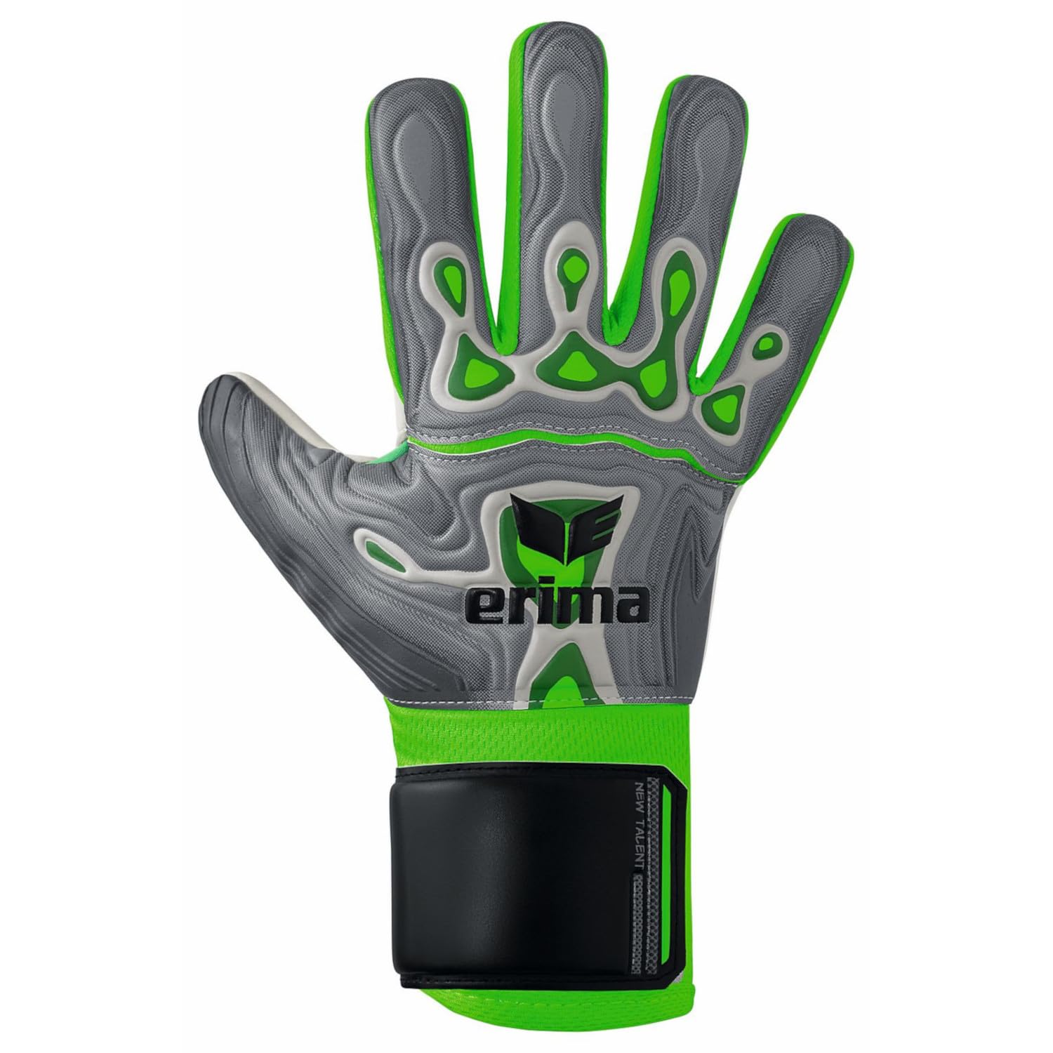 Erima unisex-dorosły FLEX-RAY New Talent 2.0 rękawice bramkarskie (7222401) szary/green, 9
