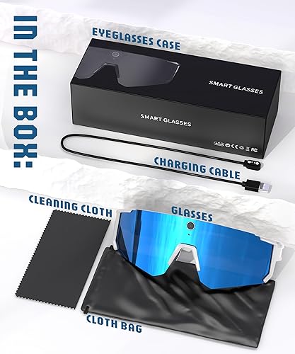 Vista 7 de Lentes inteligentes AI con cámara 4K, gafas de grabación de video con cámara, gafas de sol deportivas polarizadas con estabilización EIS