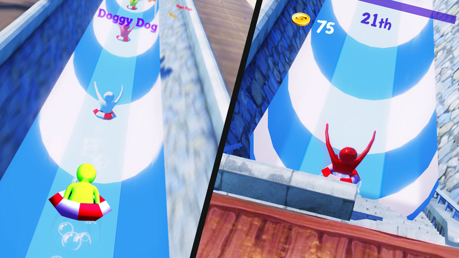 Pool Slide Game Aqua Water Slide Stunt Race Challenge: Extreme Water Park Swimming Pool ...