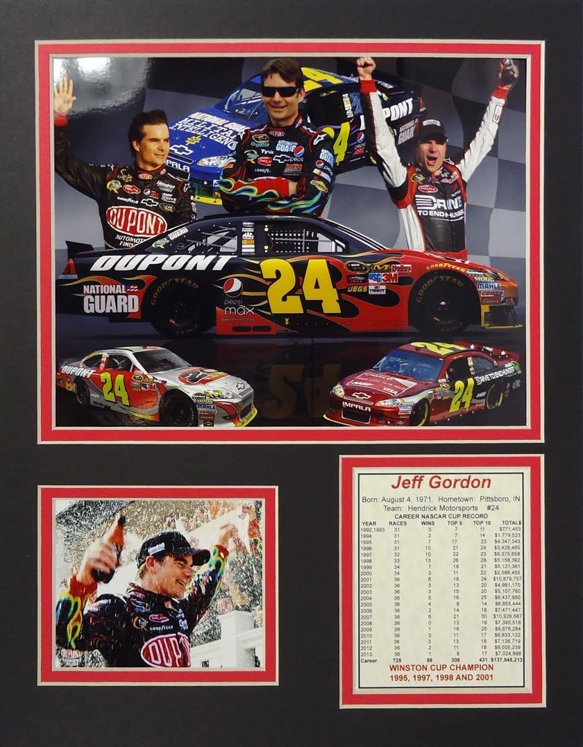 Jeff Gordon - Collage 11" x 14" Unframed Matted Photo Collage by Legends Never Die, Inc.