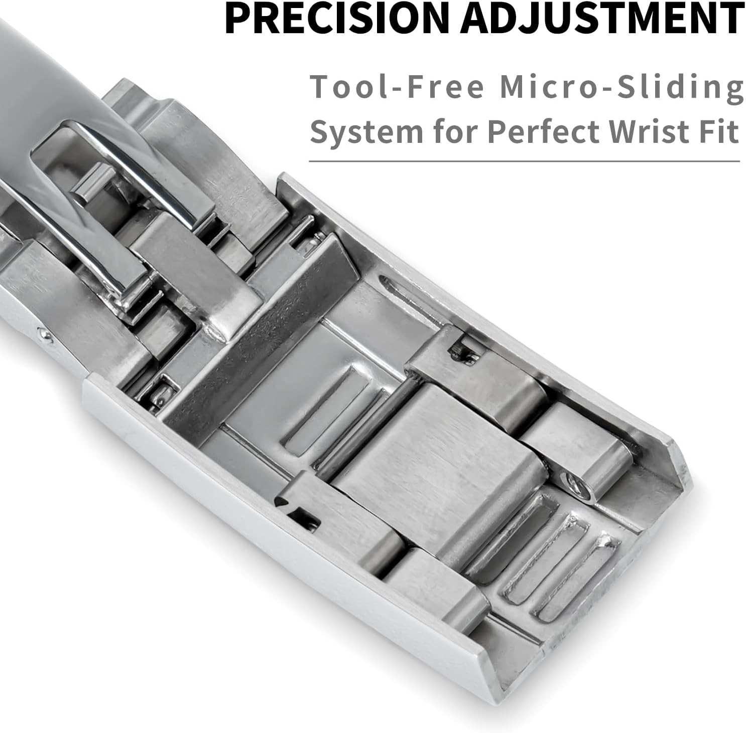 Glide-Lock Deployment Clasp for Rolex Sea-Dweller Deepsea - 316L Stainless Steel Dive Watch Buckle for Submariner, Oyster Perpetual Strap Accessories