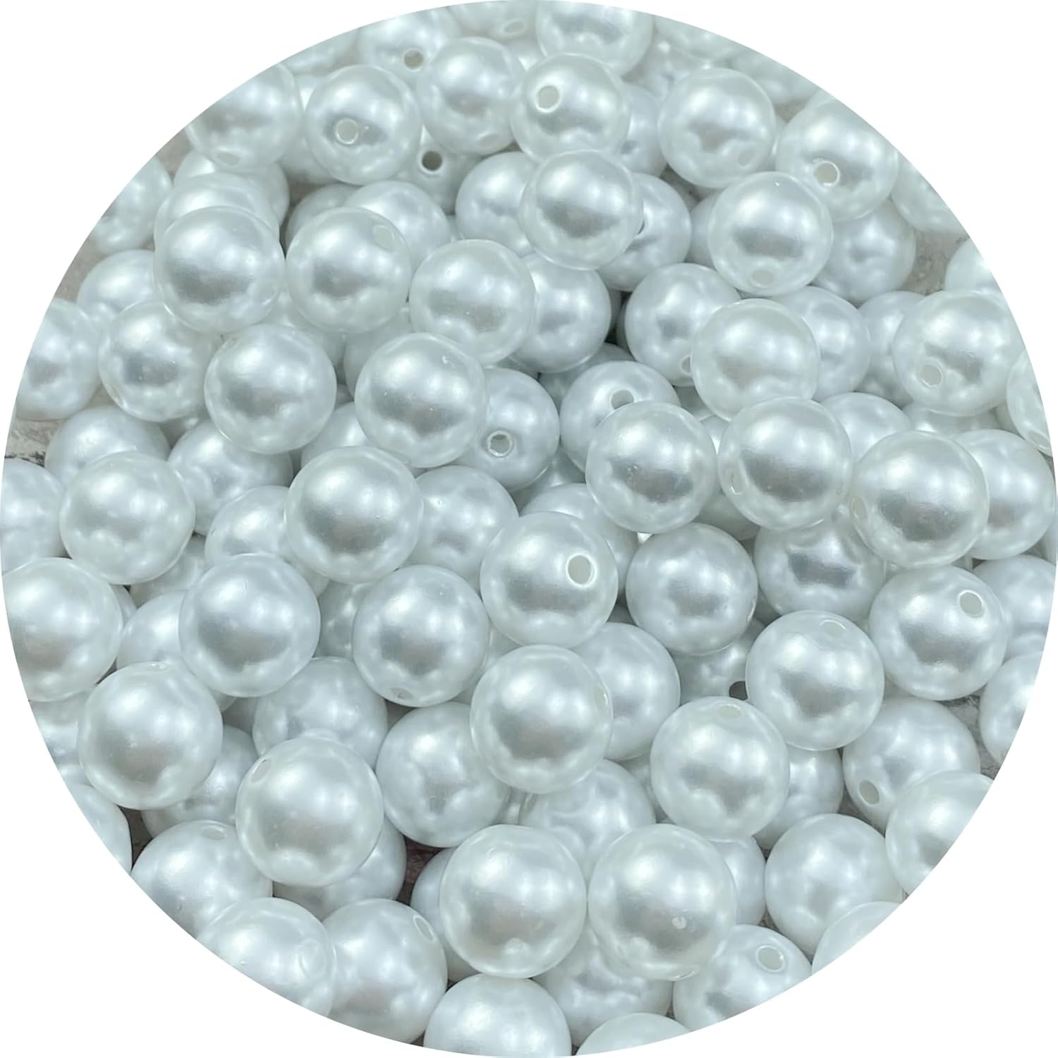 150pcs White Pearl Beads 12mm White Pearl Craft Beads Round