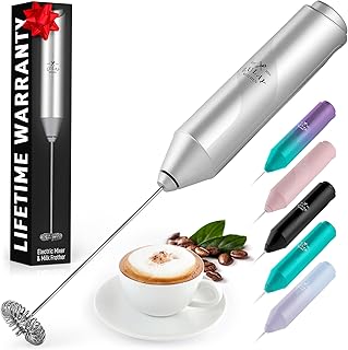 Zulay Froth Mate Powerful Milk Frother for Coffee - Portable & Compact Handheld Foam Maker for Lattes, Cappuccinos, Match...