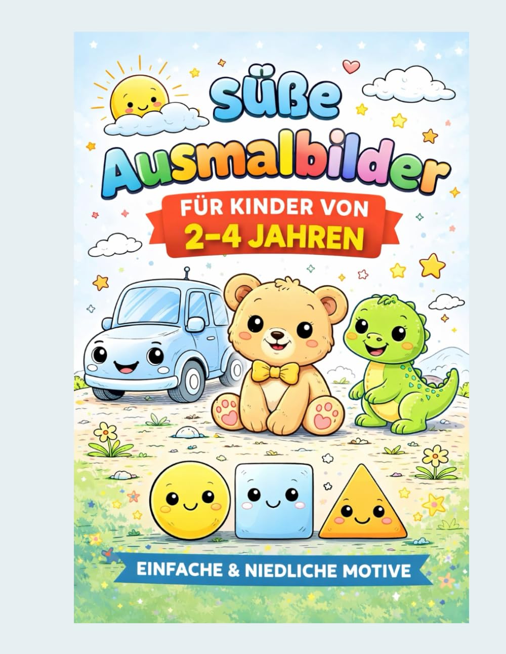 Mein erstes großes Malbuch für Kinder: Süße & einfache Ausmalbilder Fördert Feinmotorik & Kreativität Für Kinder von 2–4 Jahren
